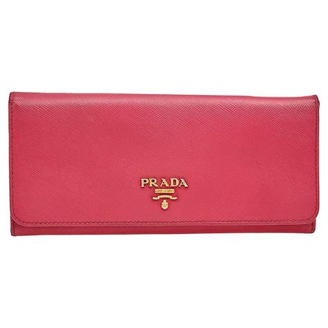 prada wallet black and pink|Prada saffiano wallet price.